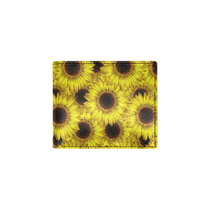 Sunflower Pattern Print Design SF011 Men's ID Card Wallet