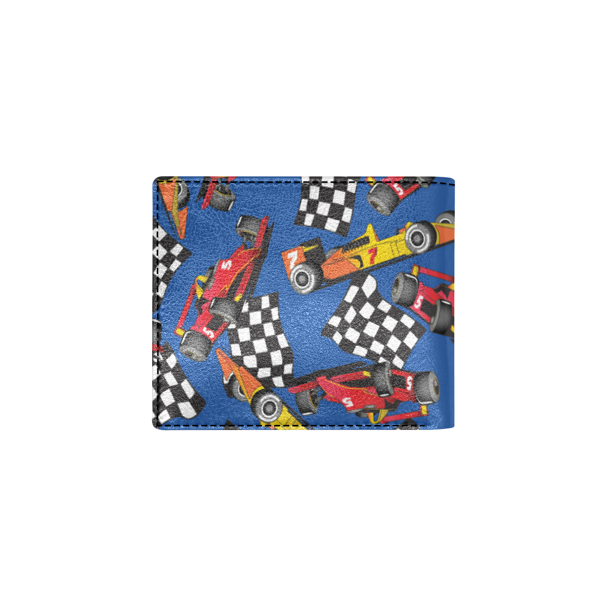 Racing Pattern Print Design A01 Men's ID Card Wallet