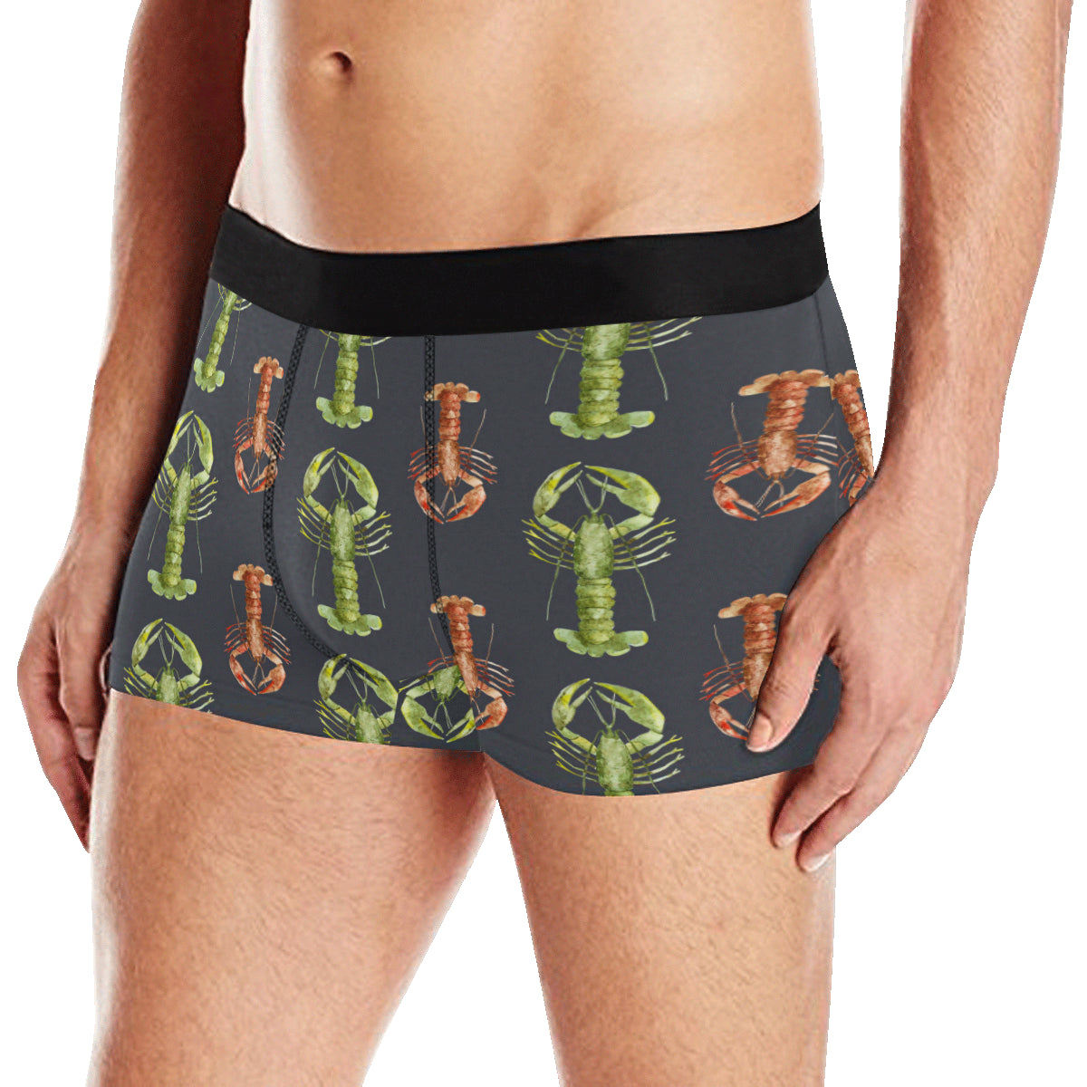 Lobster Pattern Print Design 01 Men's Boxer Briefs