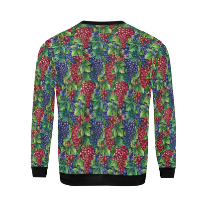 Grape Pattern Print Design GP02 Men Long Sleeve Sweatshirt
