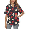 Poker Cards Pattern Print Design A02 Women's Hawaiian Shirt