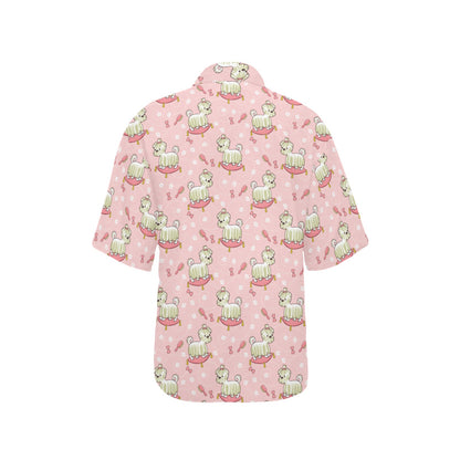 Bichons Frise Pattern Print Design 01 Women's Hawaiian Shirt