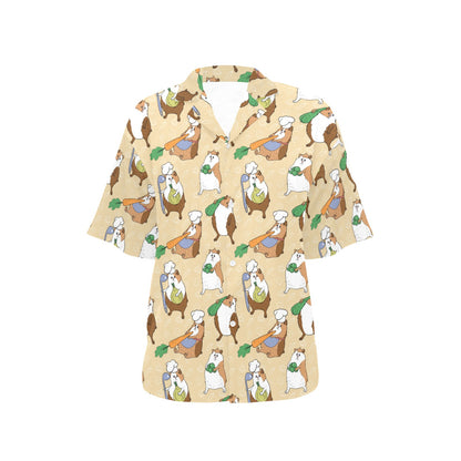 Guinea Pig Pattern Print Design 03 Women's Hawaiian Shirt