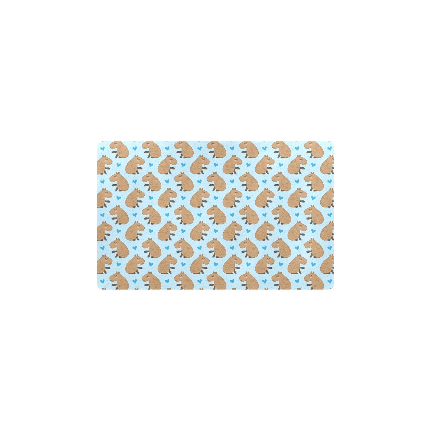 Capybara Pattern Print Design 01 Kitchen Mat