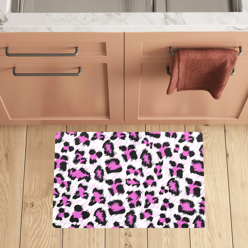 Leopard Pink Skin Print Kitchen Mat