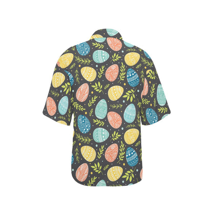Easter Eggs Pattern Print Design RB01 Women's Hawaiian Shirt