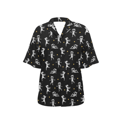 Mummy Cute Print Design LKS301 Women's Hawaiian Shirt