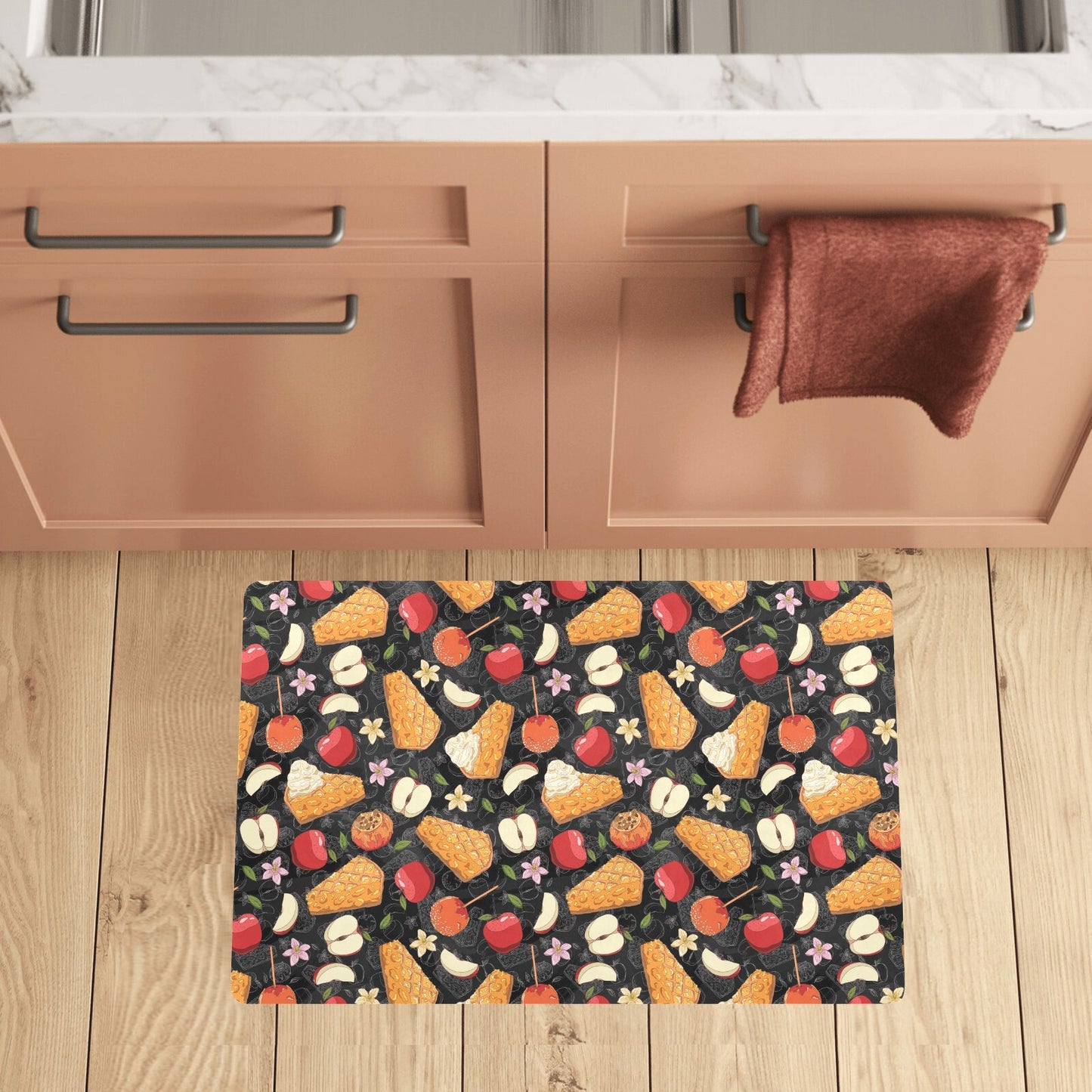 Apple Pie Pattern Print Design 01 Kitchen Mat