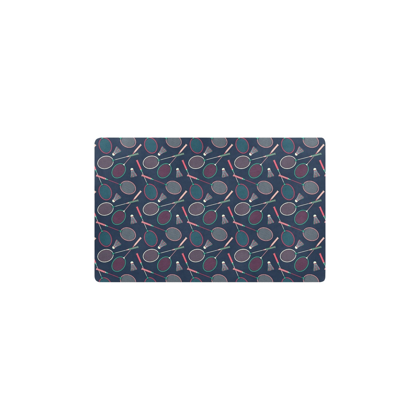 Badminton Pattern Print Design 03 Kitchen Mat