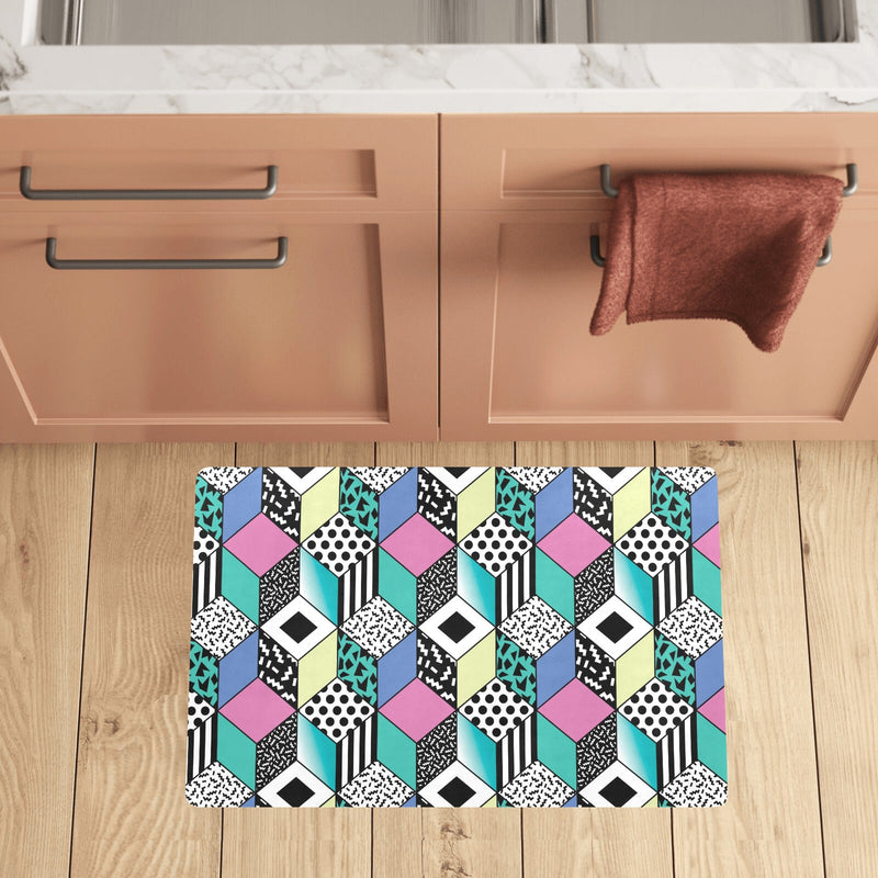 90s Pattern Print Design 3 Kitchen Mat