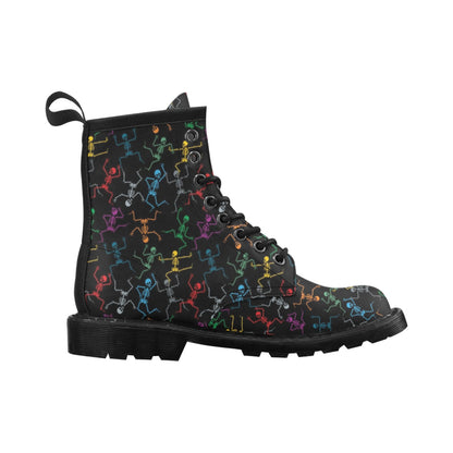 Skeleton Colorful Print Design LKS302 Women's Boots