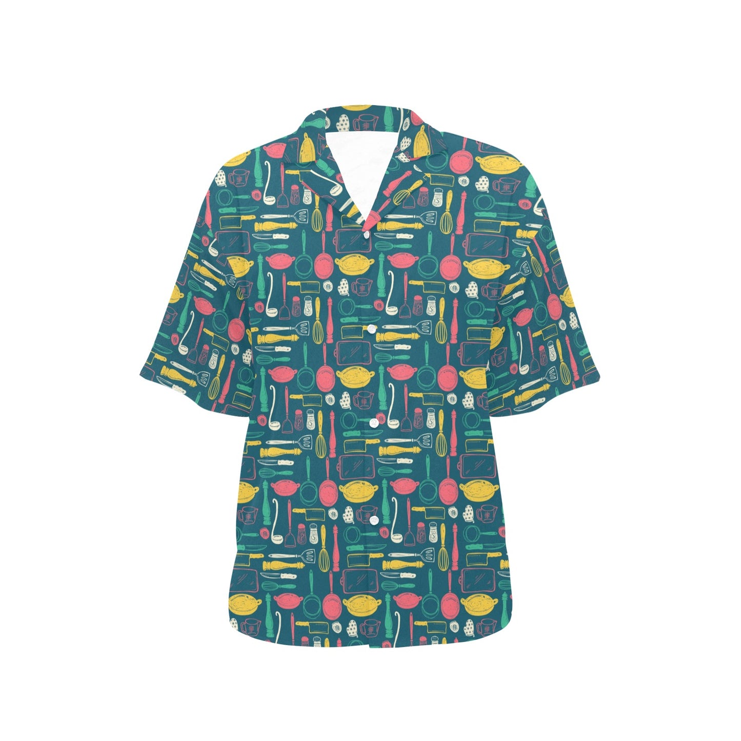 Cooking Kitchen Tools Pattern Print Design 01 Women's Hawaiian Shirt