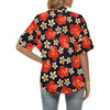 Red Hibiscus Pattern Print Design HB022 Women's Hawaiian Shirt