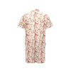 Bird Butterfly Pink Flower Print Pattern Men's Romper