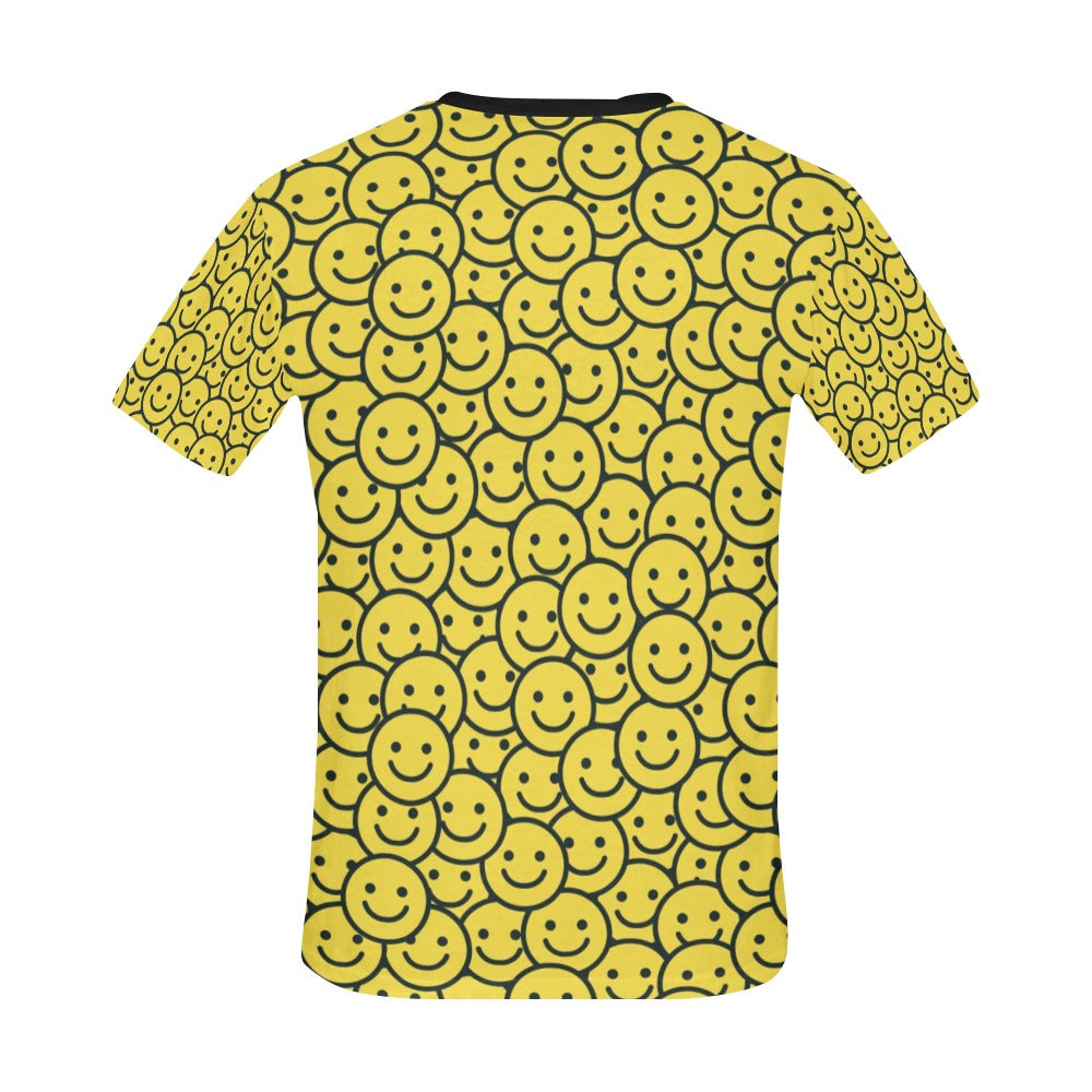 Smiley Face Emoji Print Design LKS302 Men's All Over Print T-shirt