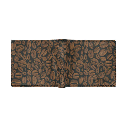 Coffee Pattern Print Design 01 Men's ID Card Wallet