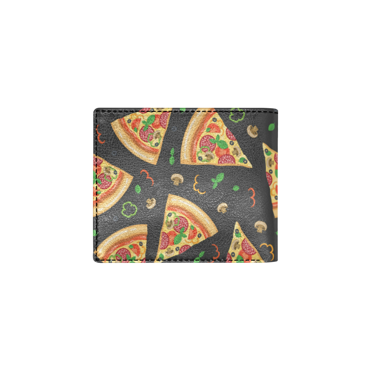 Pizza Pattern Print Design A02 Men's ID Card Wallet