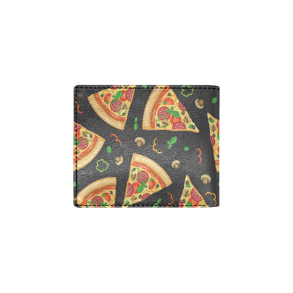 Pizza Pattern Print Design A02 Men's ID Card Wallet