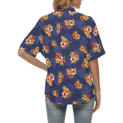 Hawaiian Themed Pattern Print Design H02 Women's Hawaiian Shirt