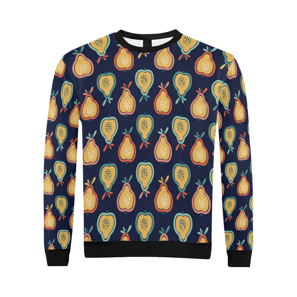Pear Pattern Print Design PE03 Men Long Sleeve Sweatshirt