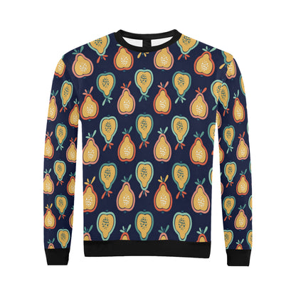 Pear Pattern Print Design PE03 Men Long Sleeve Sweatshirt