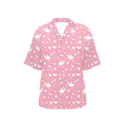 Cupid Pattern Print Design 03 Women's Hawaiian Shirt