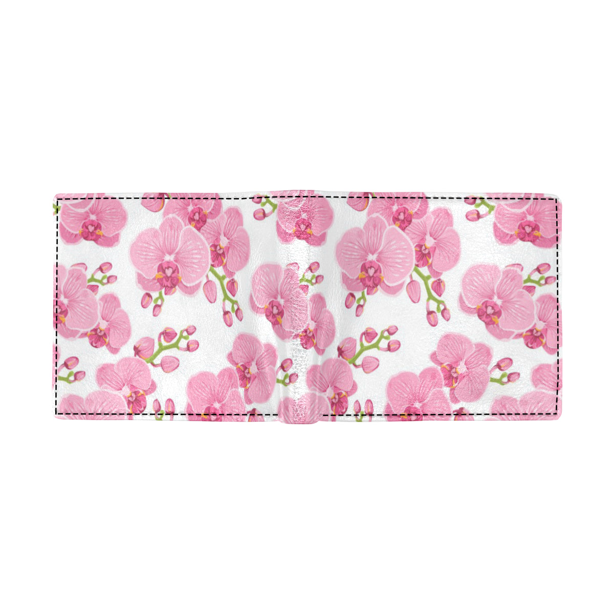 Orchid Pink Pattern Print Design OR07 Men's ID Card Wallet