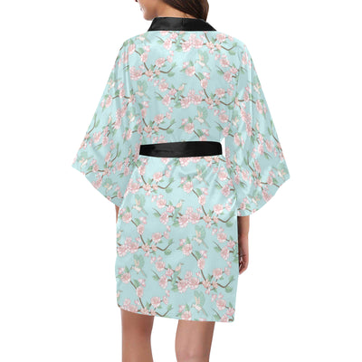 Cherry Blossom Pattern Print Design 02 Women's Short Kimono