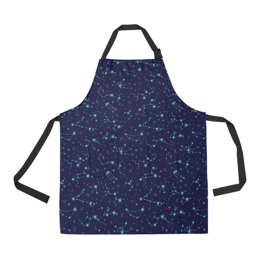 Constellation Pattern Print Design 01 Apron with Pocket