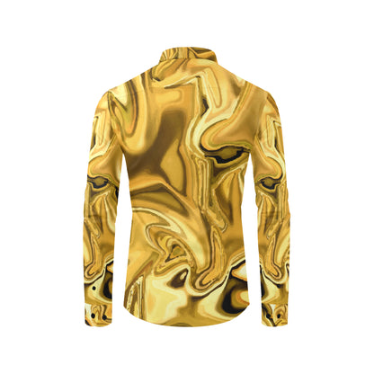 Liquid Pattern Print Design 03 Men's Long Sleeve Shirt