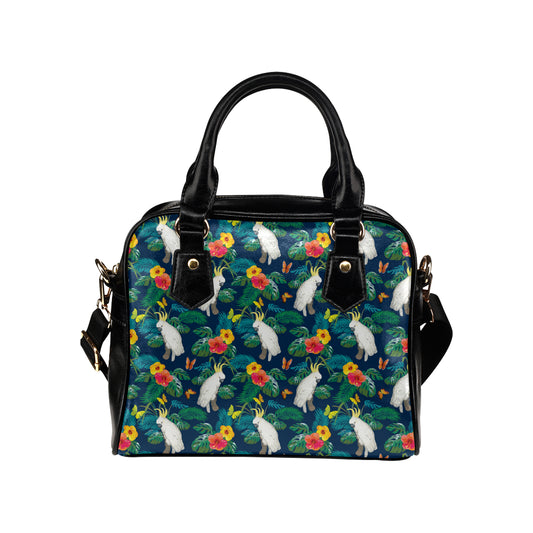 Cockatoo Tropical Pattern Print Design 02 Shoulder Handbag