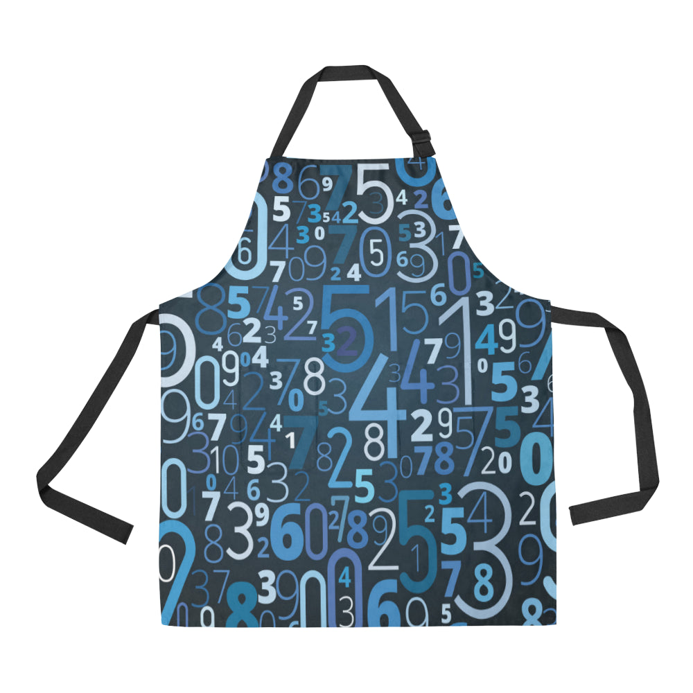 Number Pattern Print Design A02 Apron with Pocket
