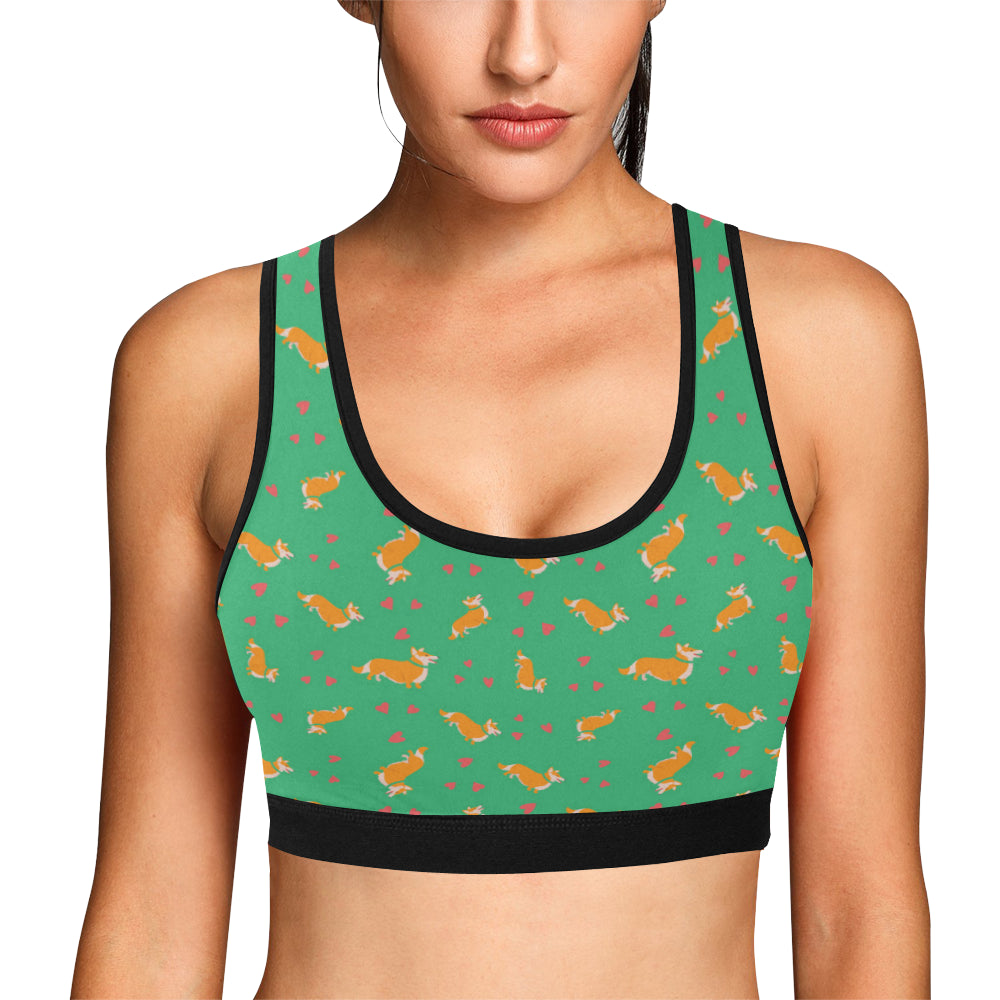 Cardigan Welsh Corgis Pattern Print Design 03 Sports Bra
