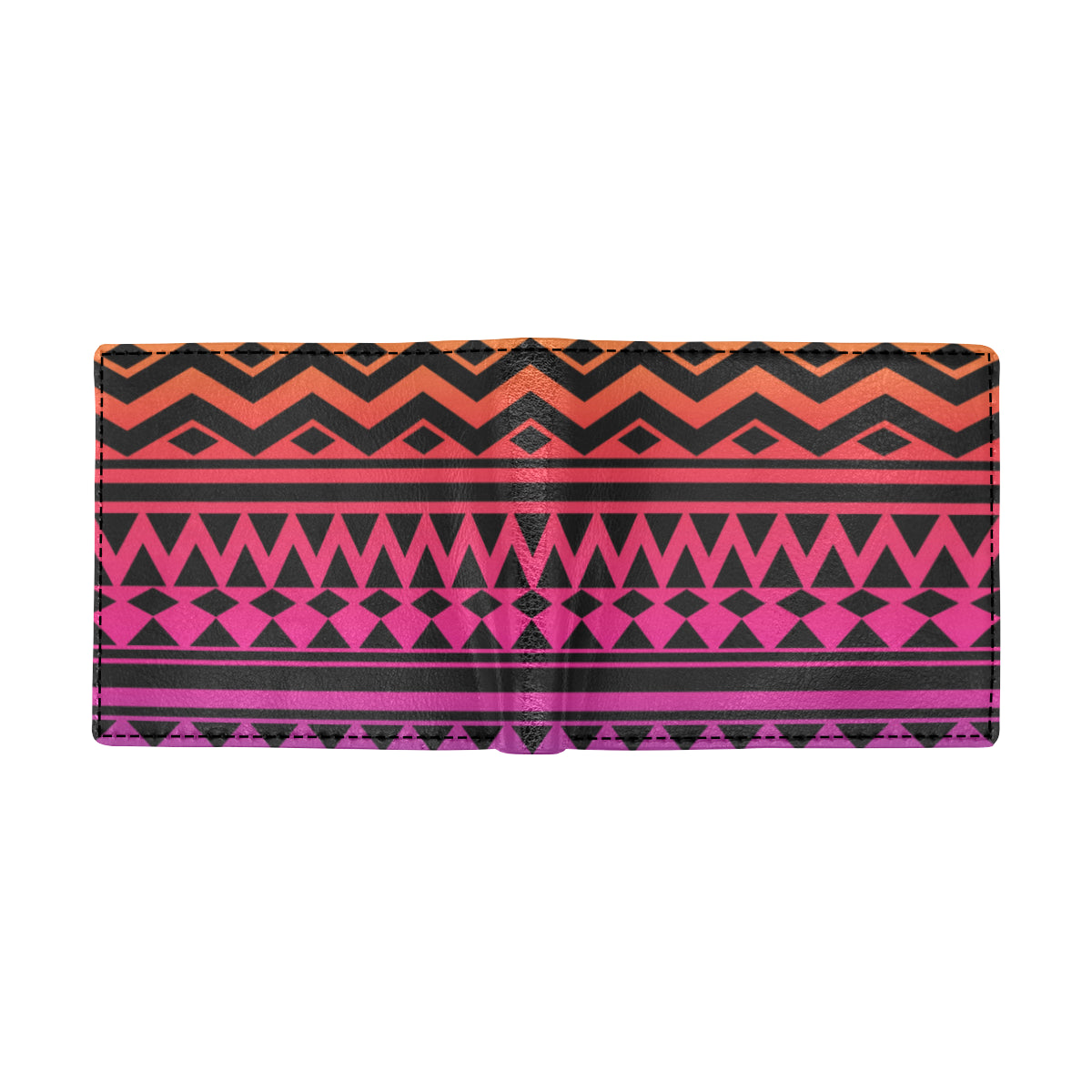 Rainbow Tribal Pattern Print Design A02 Men's ID Card Wallet