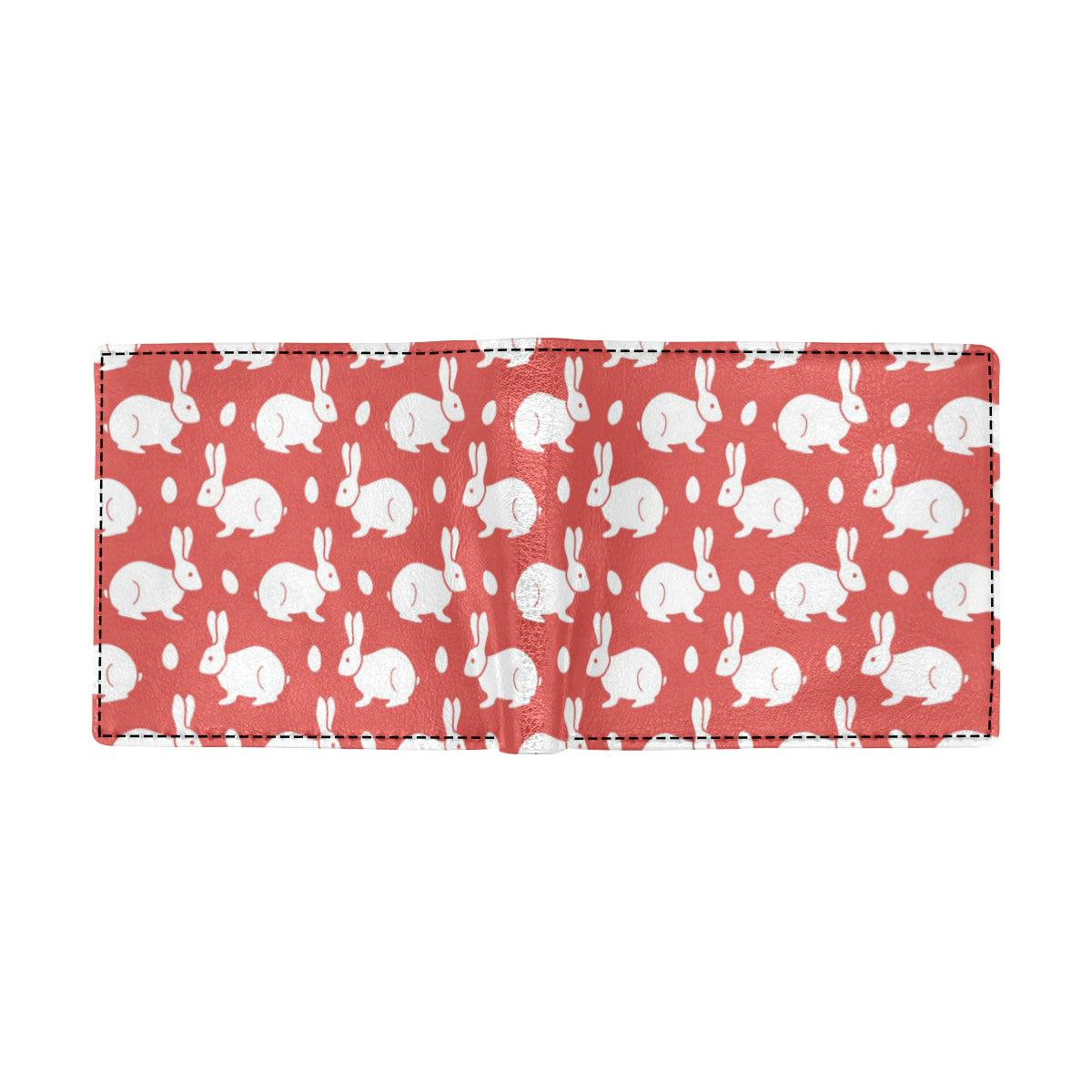 Rabbit Pattern Print Design RB017 Men's ID Card Wallet