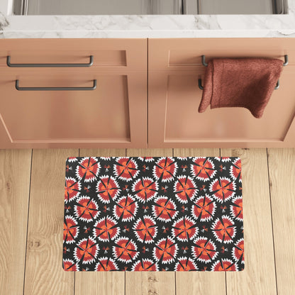 Carnations Pattern Print Design CN03 Kitchen Mat