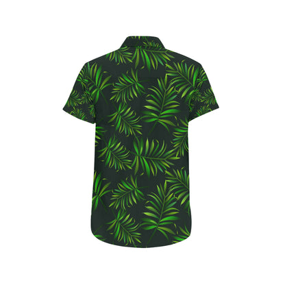 Rainforest Pattern Print Design RF03 Men's Short Sleeve Button Up Shirt