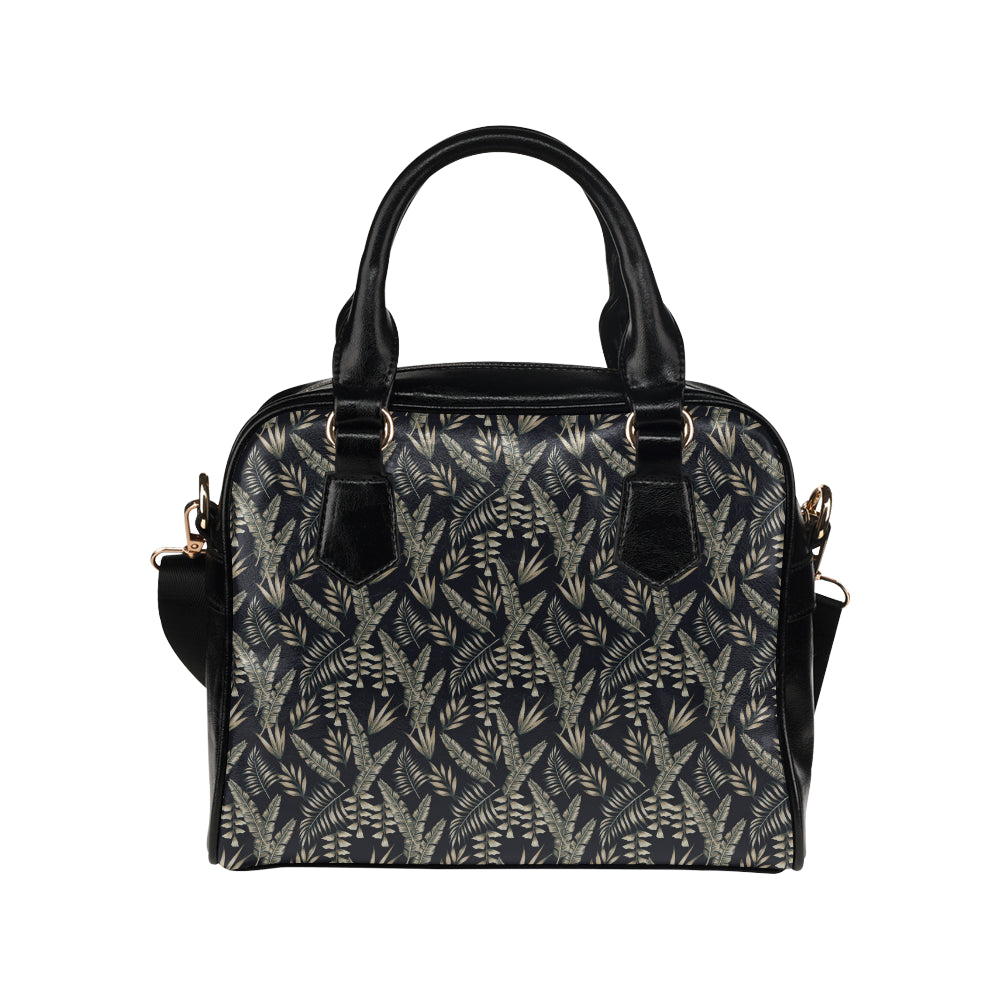 Banana Leaf Pattern Print Design 07 Shoulder Handbag