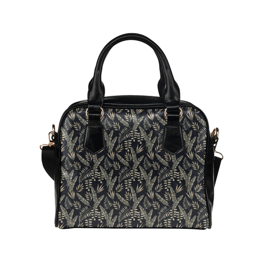 Banana Leaf Pattern Print Design 07 Shoulder Handbag