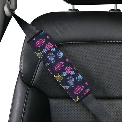 Lipstick Neon Pattern Print Design 02 Car Seat Belt Cover