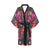 Hibiscus Pattern Print Design HB014 Women Kimono Robe