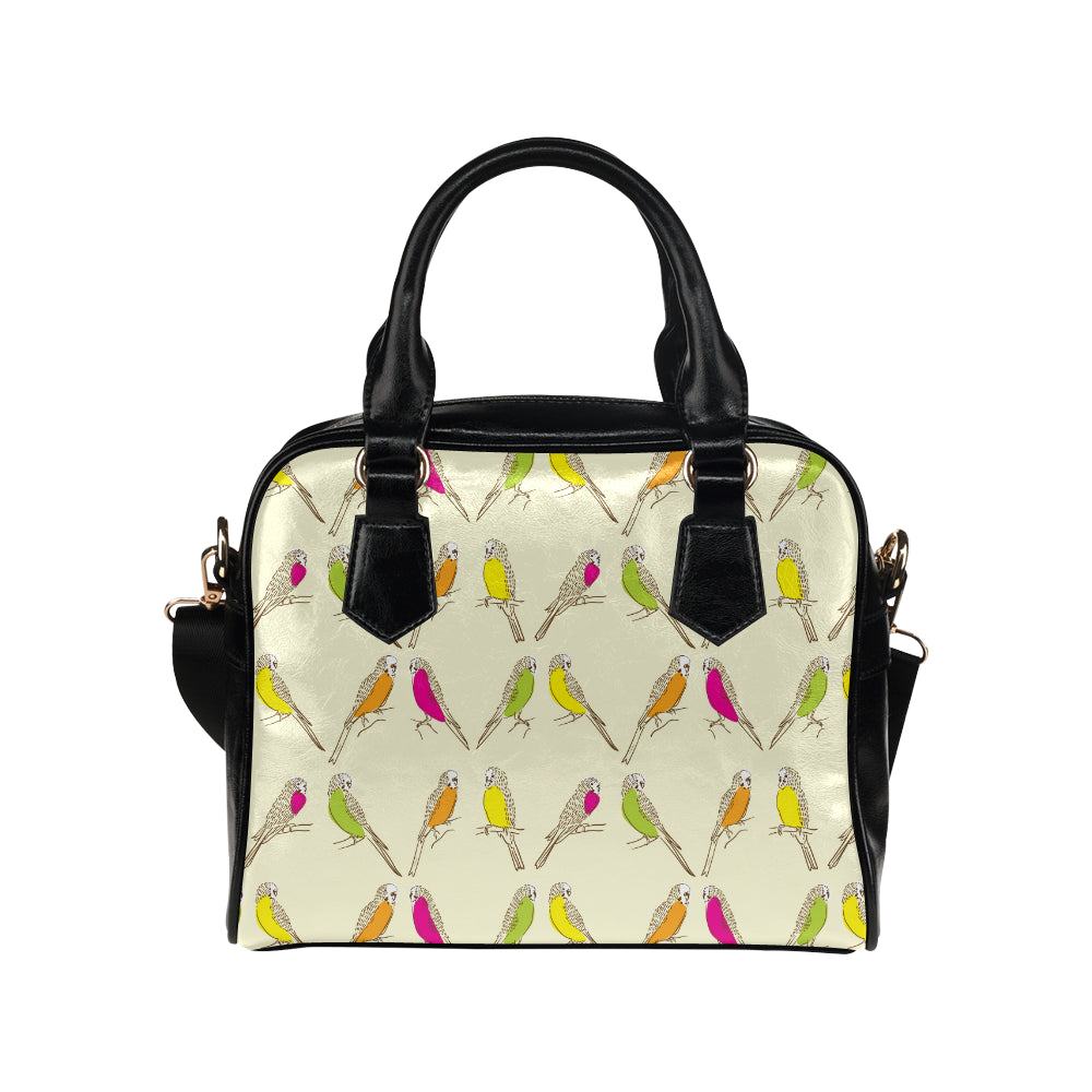 Parakeet Pattern Print Design A01 Shoulder Handbag