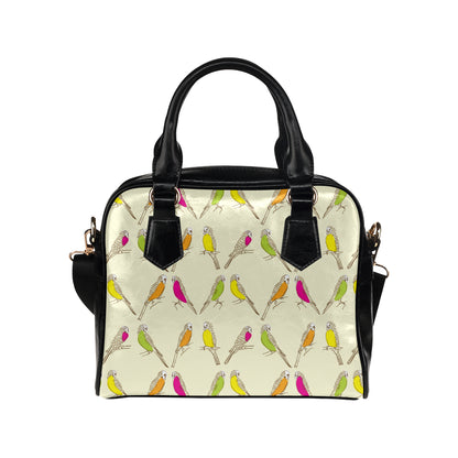 Parakeet Pattern Print Design A01 Shoulder Handbag
