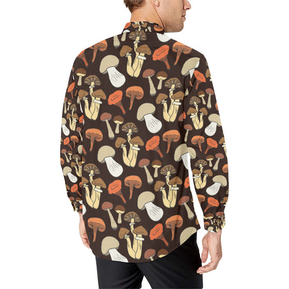 Mushroom Pattern Print Design A05 Men's Long Sleeve Shirt