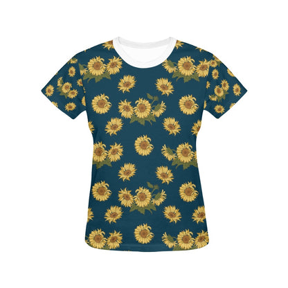 Sunflower Print Design LKS305 Women's  T-shirt