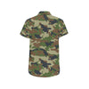 Army Camouflage Pattern Print Design 01 Men's Short Sleeve Button Up Shirt