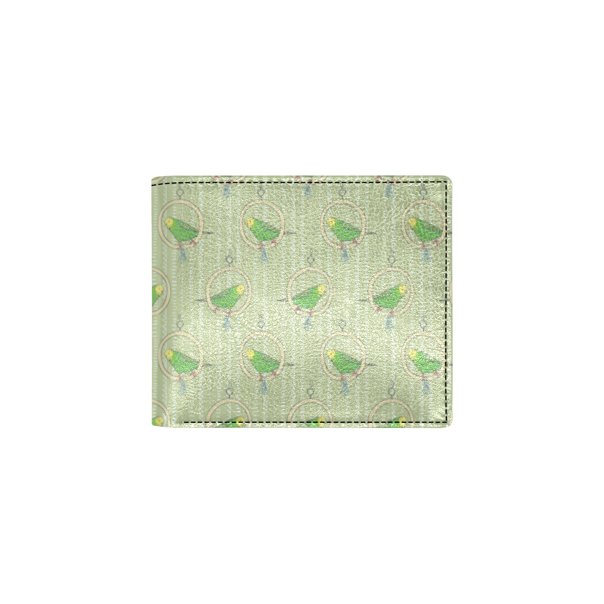 Budgerigar Pattern Print Design 02 Men's ID Card Wallet
