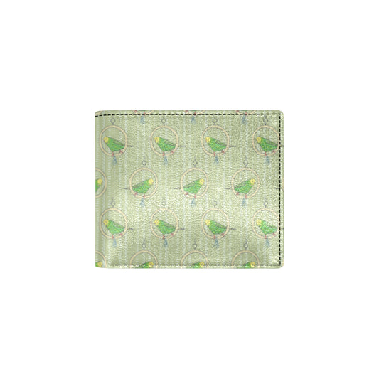Budgerigar Pattern Print Design 02 Men's ID Card Wallet