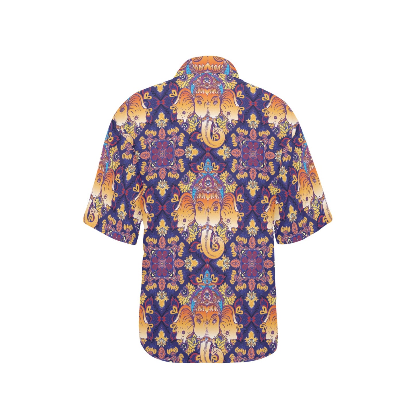 Ganesha Pattern Print Design 01 Women's Hawaiian Shirt