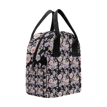 Dahlia Pattern Print Design DH012 Insulated Lunch Bag